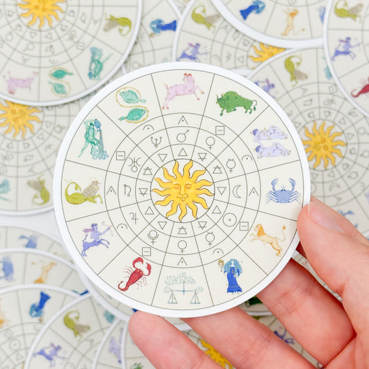Zodiac Wheel Vinyl Sticker