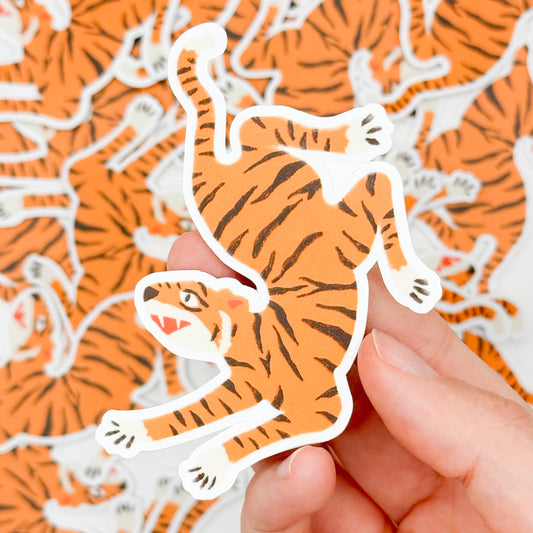 Terrific Tiger Vinyl Sticker