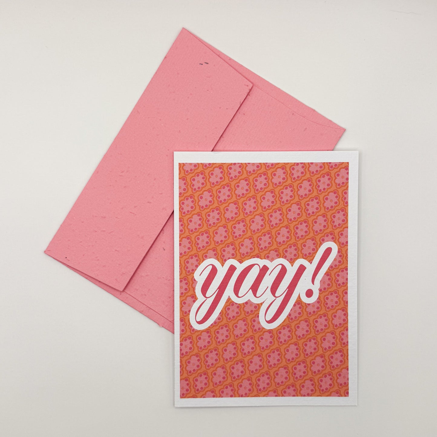 yay! handmade greeting card & plantable envelope