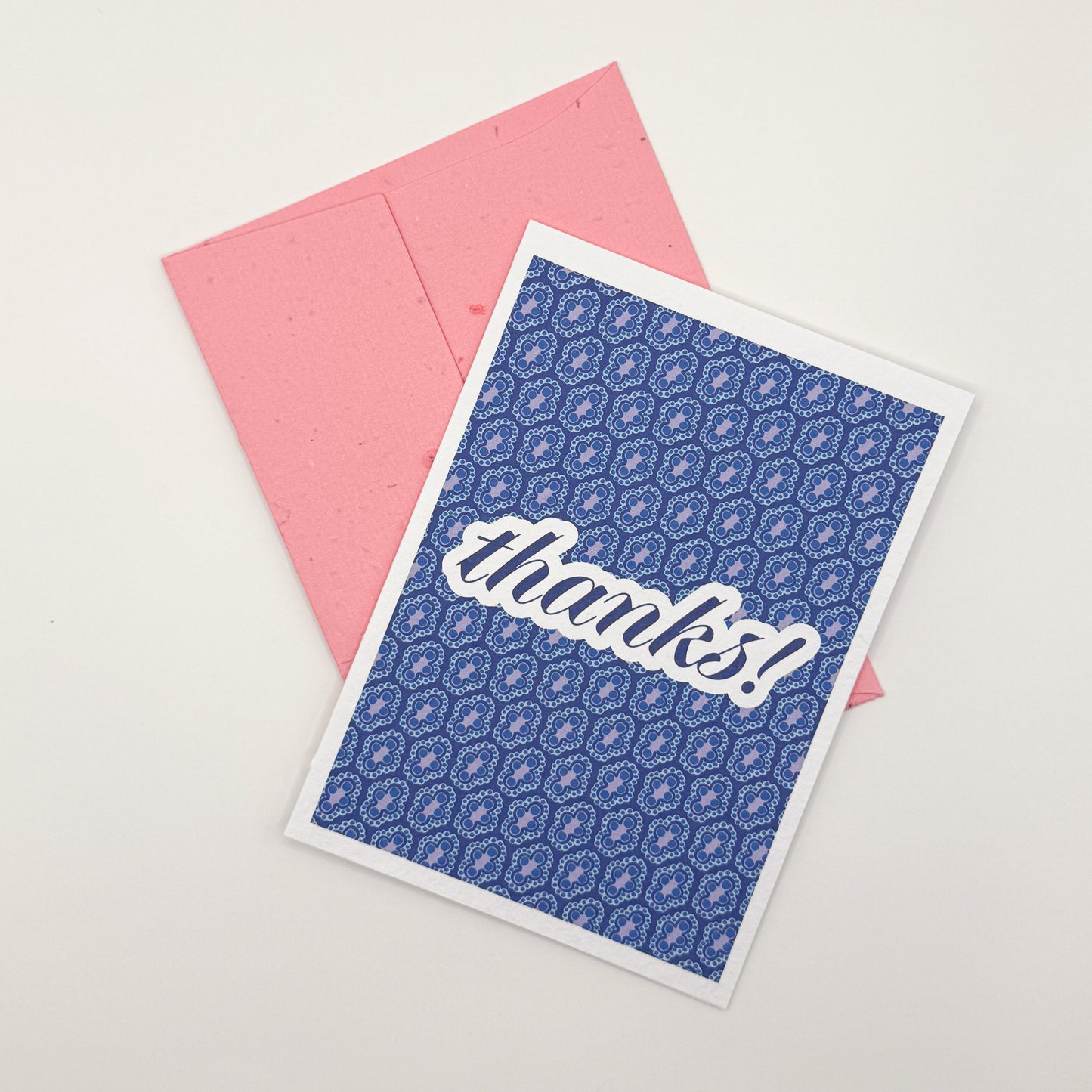 thanks! handmade greeting card & plantable envelope