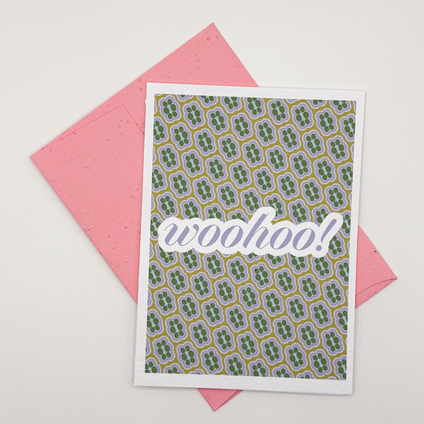 woohoo! handmade greeting card & plantable envelope