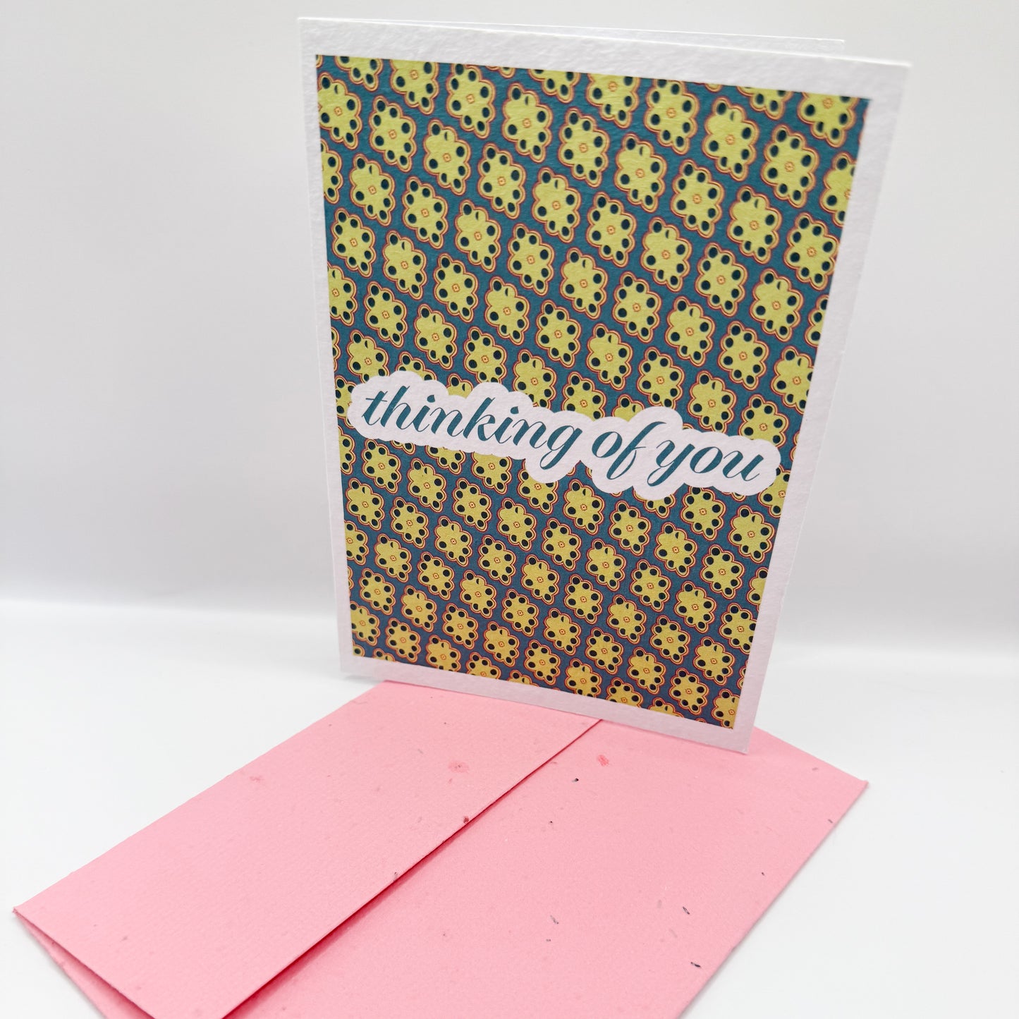 thinking of you: handmade greeting card & plantable envelope