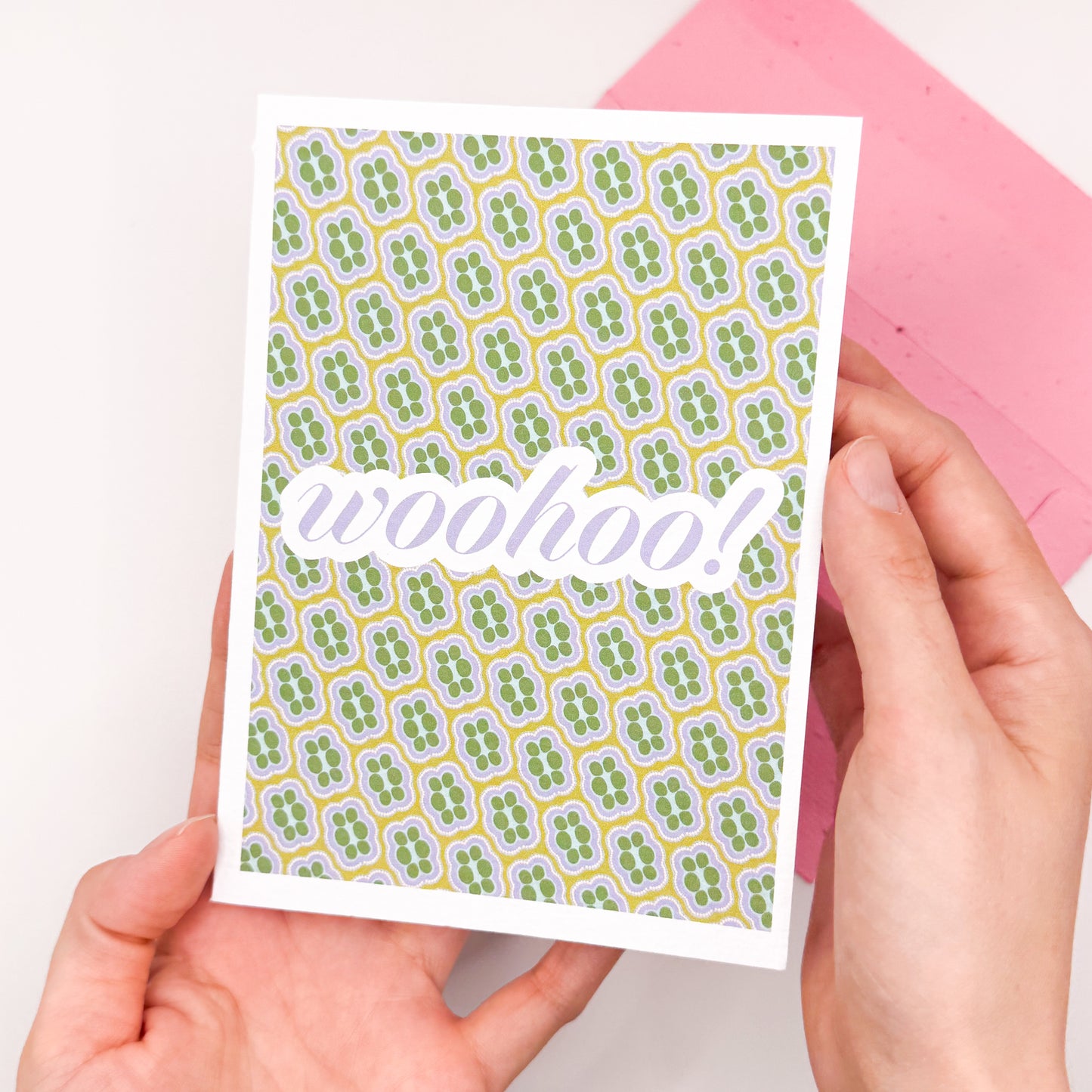 woohoo! handmade greeting card & plantable envelope