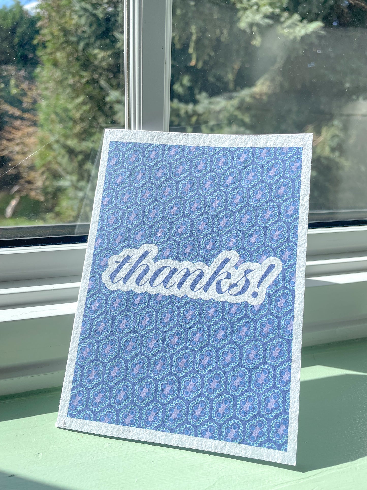 thanks! handmade greeting card & plantable envelope