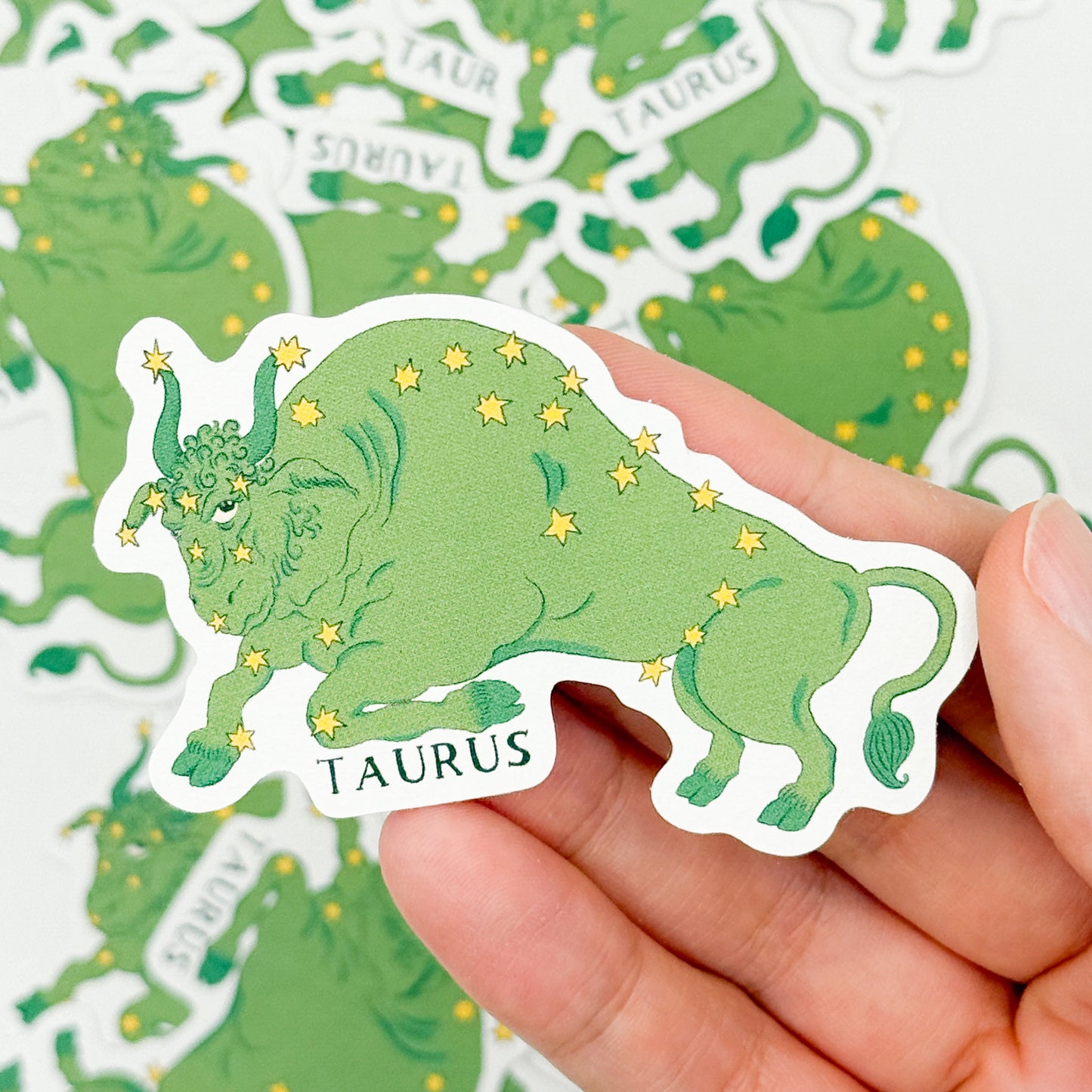 Taurus Compostable Sticker
