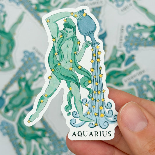 Aquarius Compostable Sticker