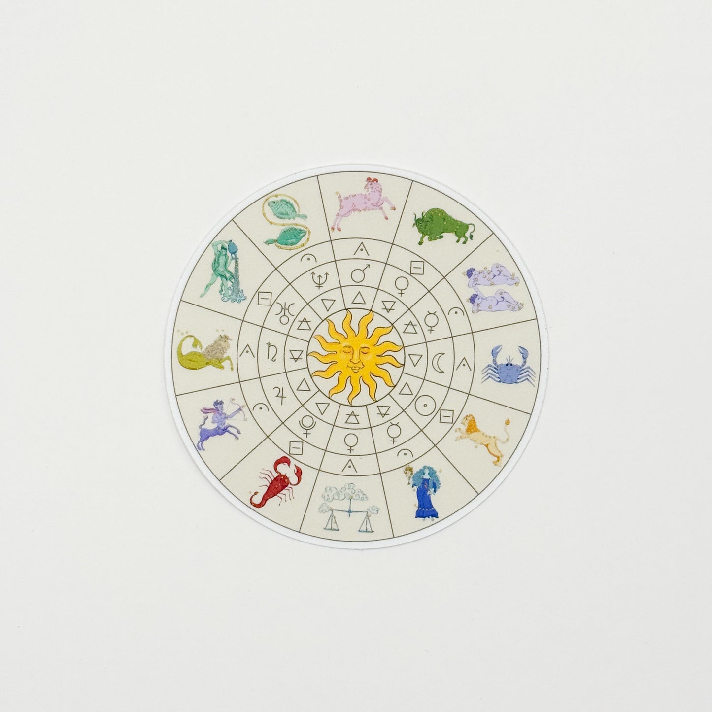 Zodiac Wheel Vinyl Sticker