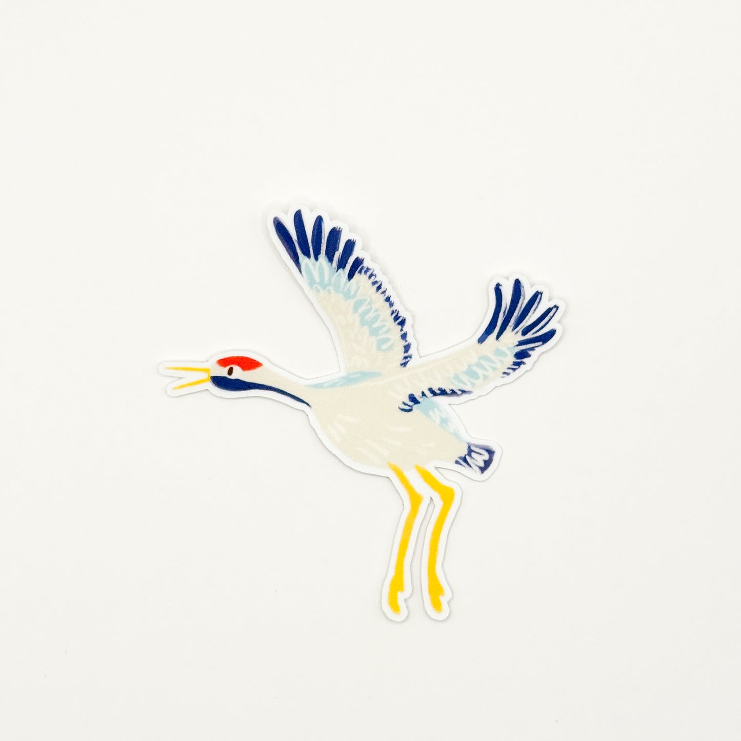 Calming Crane Vinyl Sticker