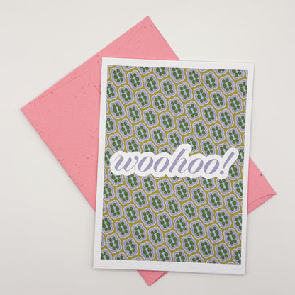 woohoo! handmade greeting card & plantable envelope