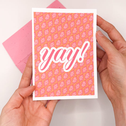 yay! handmade greeting card & plantable envelope