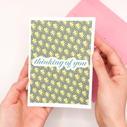 thinking of you: handmade greeting card & plantable envelope
