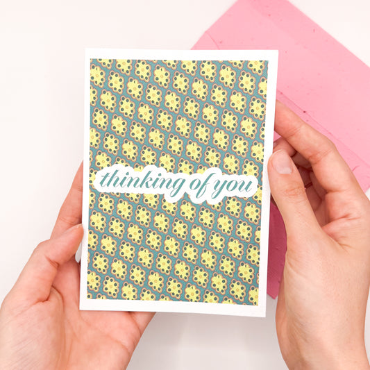 thinking of you: handmade greeting card & plantable envelope