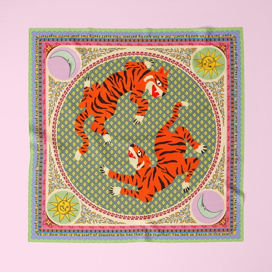 Terrific Tiger Silk Scarf